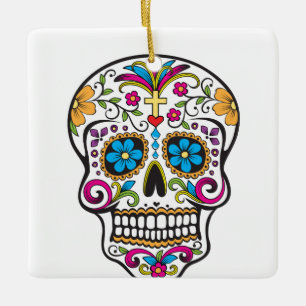 Ornement En Céramique Crâne à sucre
