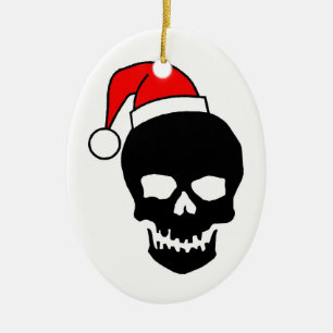 Ornement En Céramique Crâne de Noël