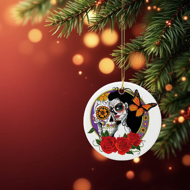 Ornement En Céramique Crânes à sucre Art Nouveau (Créateur téléchargé)