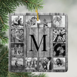 Ornement En Céramique Create Your Custom Photo Collage Rustic Farmhouse