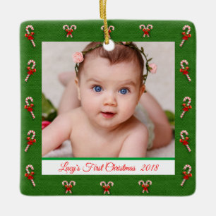 Ornement En Céramique Créer bébé photo de Noël