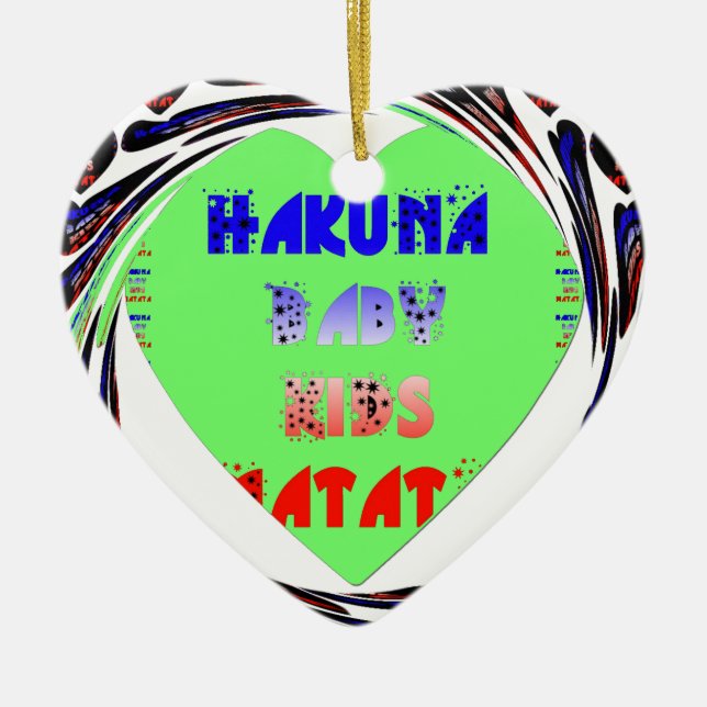 Ornement En Céramique Créez vos propres coeurs lumineux conception bébé  (Devant)