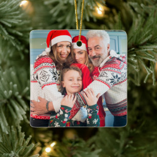 Ornement En Céramique Créez vos propres photos recto-verso