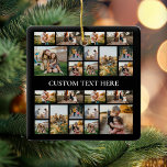 Ornement En Céramique Créez votre propre collection photo personnalisée<br><div class="desc">Créez votre propre collage photo ornement de Noël. Ajoutez simplement vos propres photos et texte pour un ornement personnalisé cette saison de fêtes.</div>