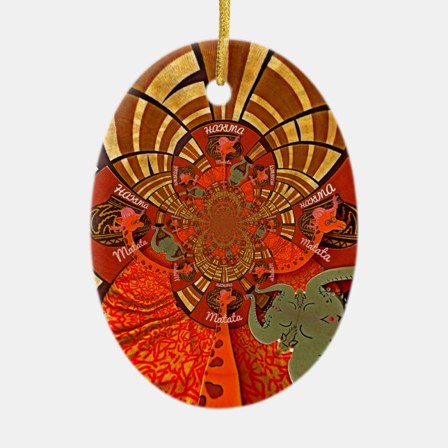 Ornement En Céramique Créez votre propre Giraffe africaine unique design (Devant)