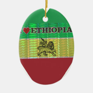Ornement En Céramique Créez votre propre J'aime Belle Ethiopie
