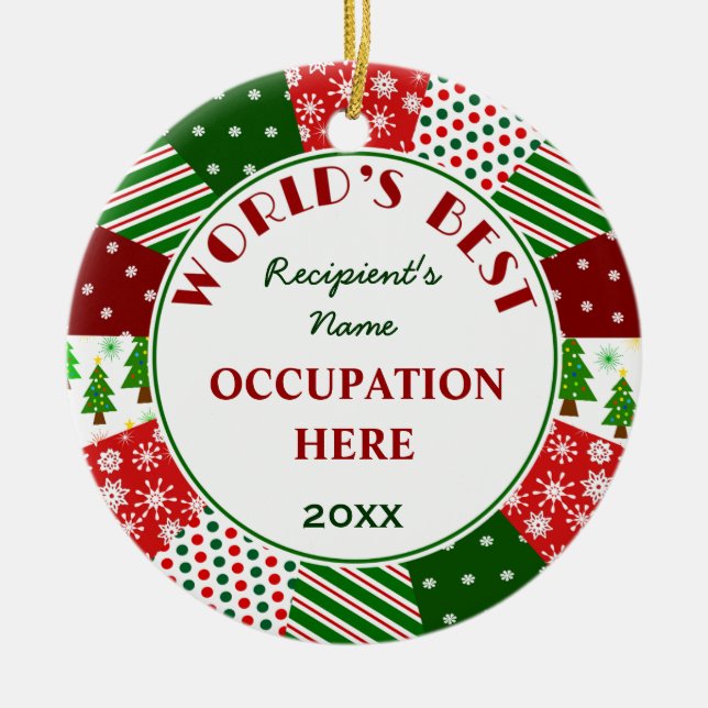 Ornement En Céramique Créez votre propre monde (Devant)