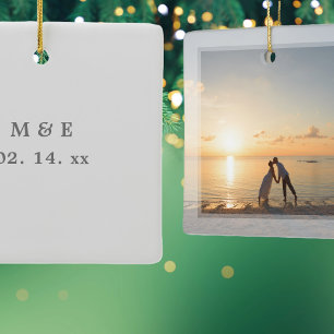 Ornement En Céramique Créez votre propre photo Mariage mémorable personn