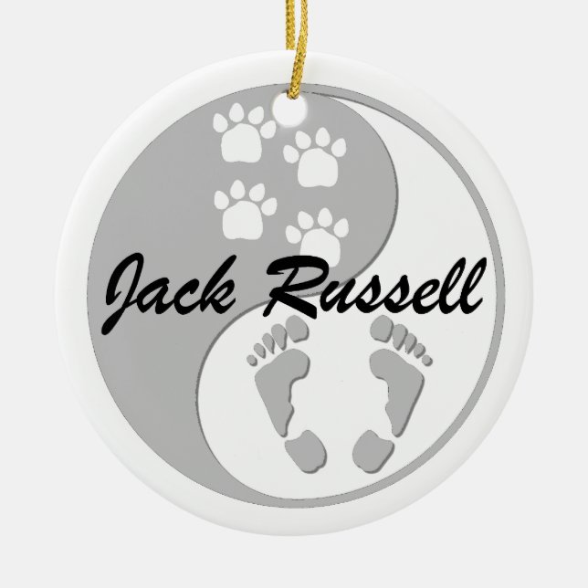 Ornement En Céramique cric Russell de yang de yin (Devant)