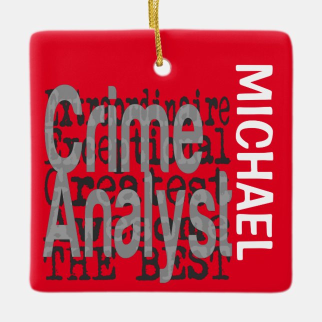 Ornement En Céramique Criminel Analyste Extraordinaire PERSONNALISÉ (Devant)