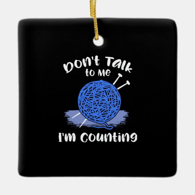 Ornement En Céramique Crocheting (Devant)