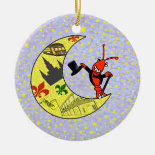 Ornement En Céramique Croissant de lune de casquette supérieur