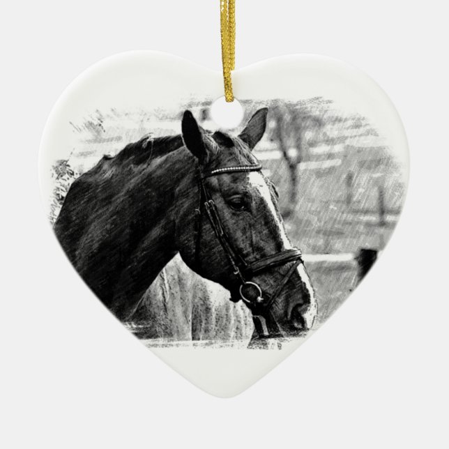 Ornement En Céramique Croquis noir blanc (Devant)