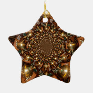 Ornement En Céramique Culture de thé argent et or élégant - Vintage Samo