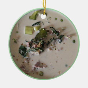 Ornement En Céramique Curry vert thaïlandais [แ ก ง เ ขี ย ว  de la ห] .