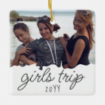 Ornement En Céramique Custom Girls Trip | Girls weekend Getaway Souvenir<br><div class="desc">Custom Girls Trip | Girls weekend Getaway Photo Souvenir</div>