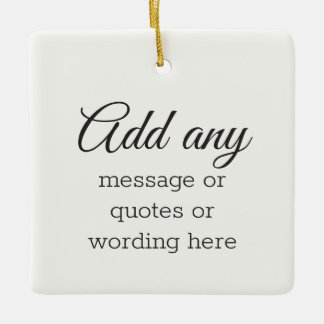 Ornement En Céramique CUSTOM Simple Elegant Blanc