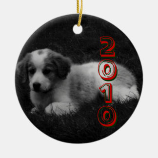 Ornement En Céramique CUSTOMISEZ le premier Noël de votre chiot