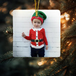 Ornement En Céramique Customisez votre propre photo<br><div class="desc">Customisez ce ornement avec votre propre photo ou design. Photo Becky Nimoy</div>