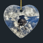 Ornement En Céramique Cute Black Raven in the Snow Photo<br><div class="desc">An intelligent Raven walked towards me and began a friendly conversation. The perfect photo design for anyone who loves the clever Raven, Crow or Corvids of any kind.</div>