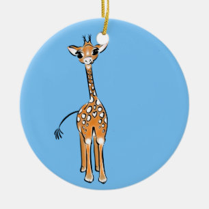 Ornement En Céramique Cute Giraffe drawing, safari animals