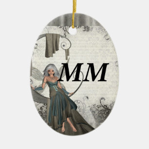 Ornement En Céramique Cute manga fairy