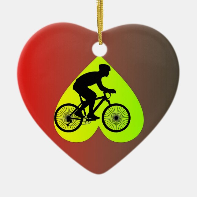 Ornement en céramique cycliste (Devant)