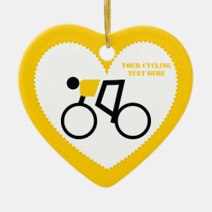 Ornement En Céramique Cycliste à vélo sur mesure