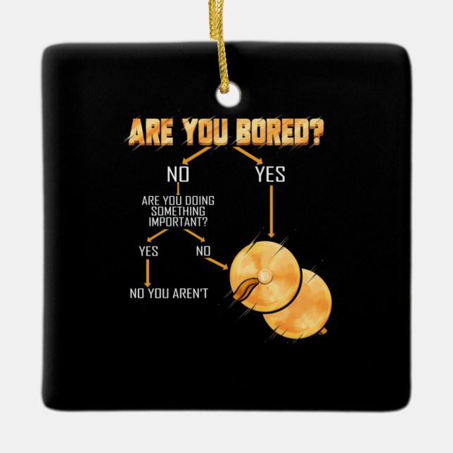 Ornement En Céramique Cymbales Drummer Êtes-Vous Ennuyé (Devant)