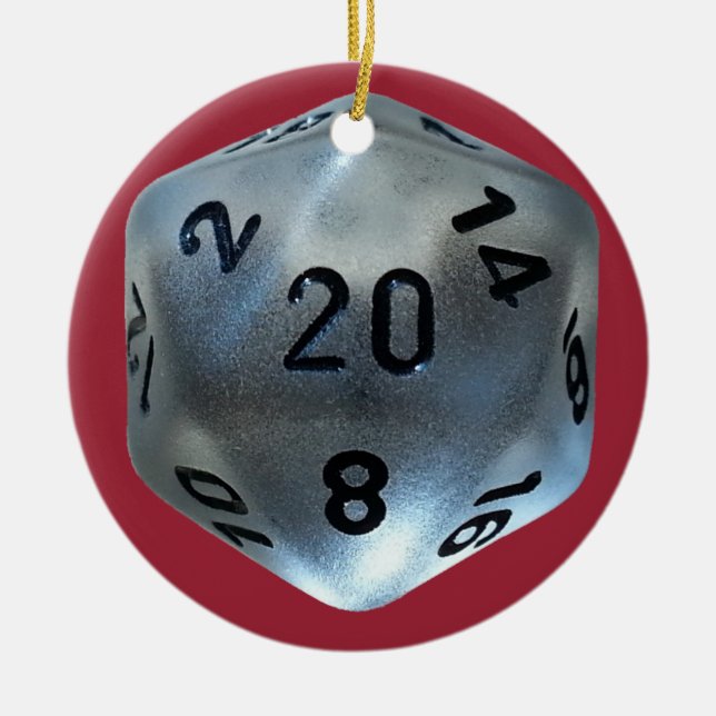 ORNEMENT EN CÉRAMIQUE D20 (Devant)