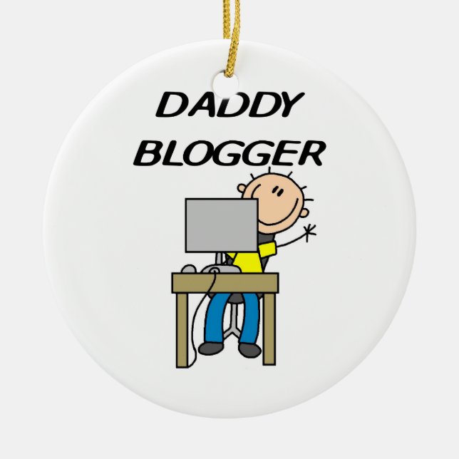 Ornement En Céramique Daddy Blogger (Devant)