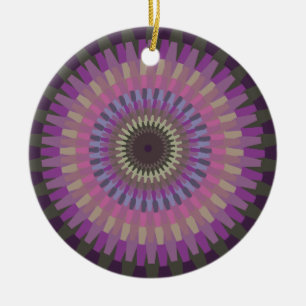 Ornement En Céramique Dahlia d'hiver aux couleurs du soir - Personnalisé