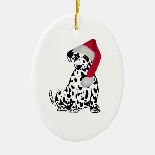 Ornement En Céramique Dalmatie de Noël (Devant)