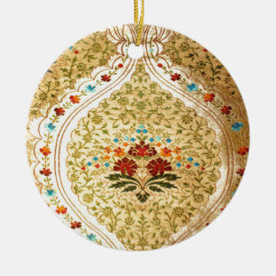 Ornement En Céramique Damassé vénitienne d'or