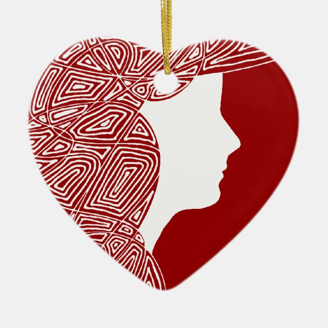 Ornement En Céramique Dame (Devant)