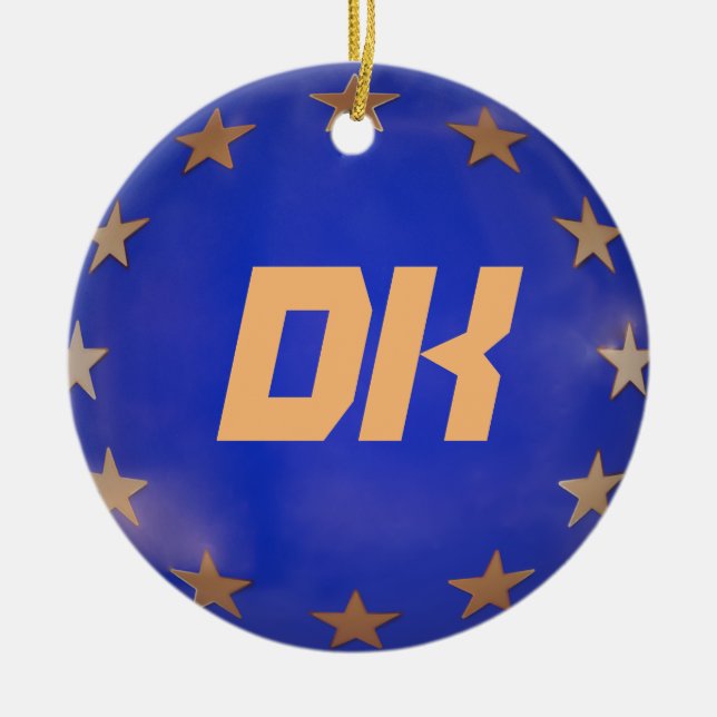 Ornement En Céramique Danemark Organisation de Noël de l'Union européenn (Devant)