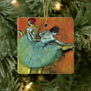 Ornement En Céramique Danseurs au Bar par Edgar Degas, Ballet Vintage