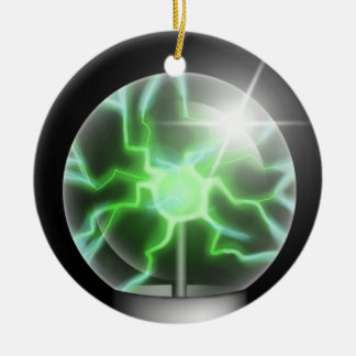 Ornement en céramique d'arbre de boule verte de