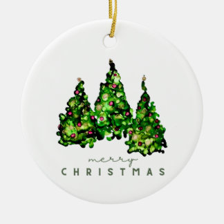 Ornement en céramique d'arbre de Noël à motif d'en