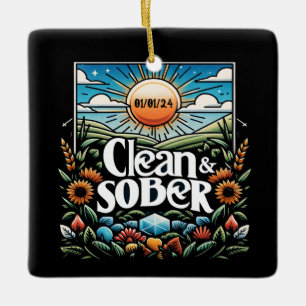 Ornement En Céramique date propre et Sober cadeau de conservation person