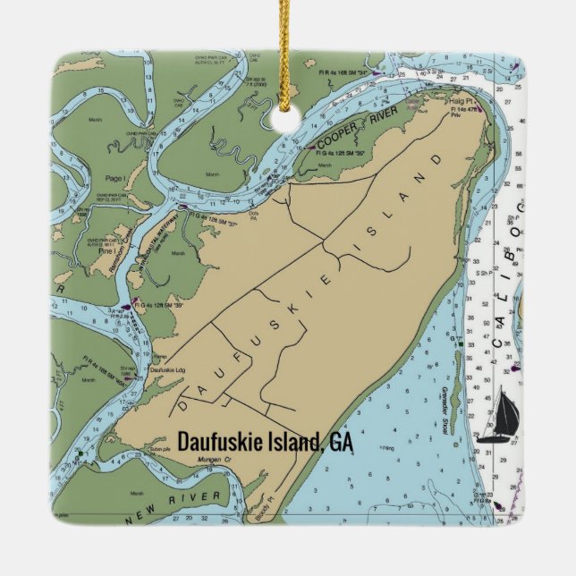 Ornement En Céramique Daufuskie Géorgie (Dos)