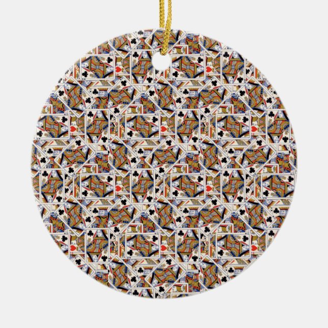 Ornement en céramique de cartes de jeu (Devant)