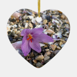 Ornement en céramique de coeur de Krokus