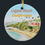 Ornement en céramique de Laguna Beach<br><div class="desc">Profitez du charme vibrant de Laguna Beach, en Californie, avec cet ornement artisanal en céramique. Doté d'un design détaillé inspiré des plages, des falaises et de la culture artistique emblématiques de la ville, cet ornement est un cadeau ou un souvenir parfait. Que ce soit dans le cadre de votre décor...</div>