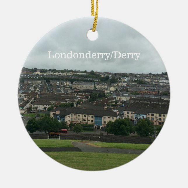 Ornement en céramique de Londonderry (Devant)