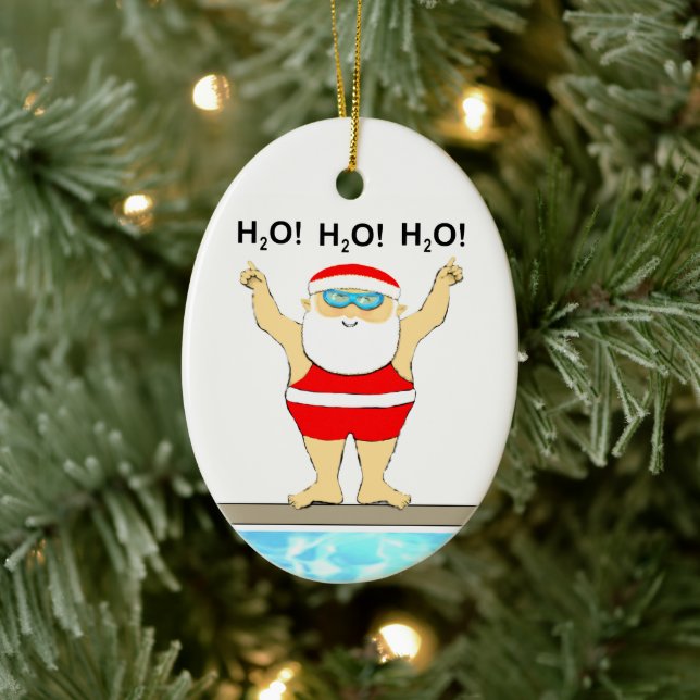 Ornement en céramique de natation Keepsake (Arbre)