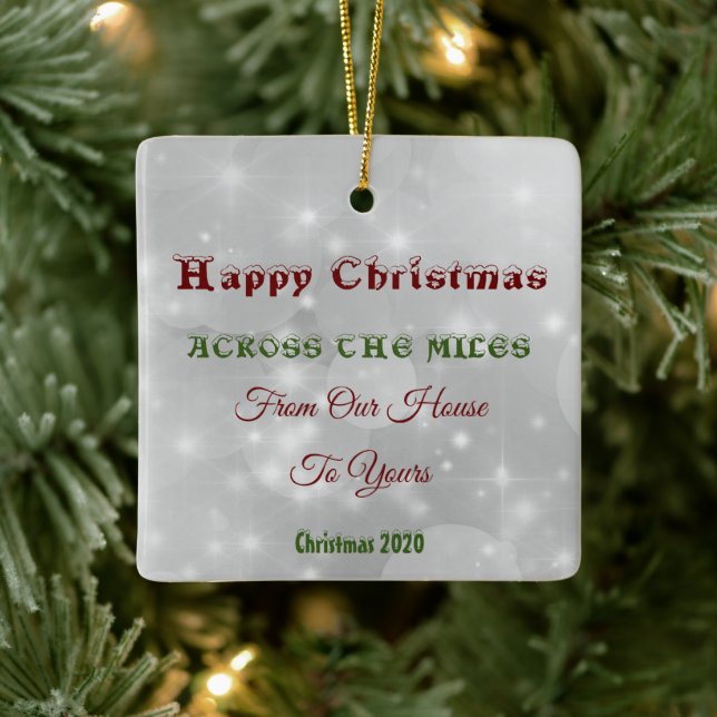 Ornement En Céramique De Noël de l'autre côté des Miles de notre maison  (Arbre)