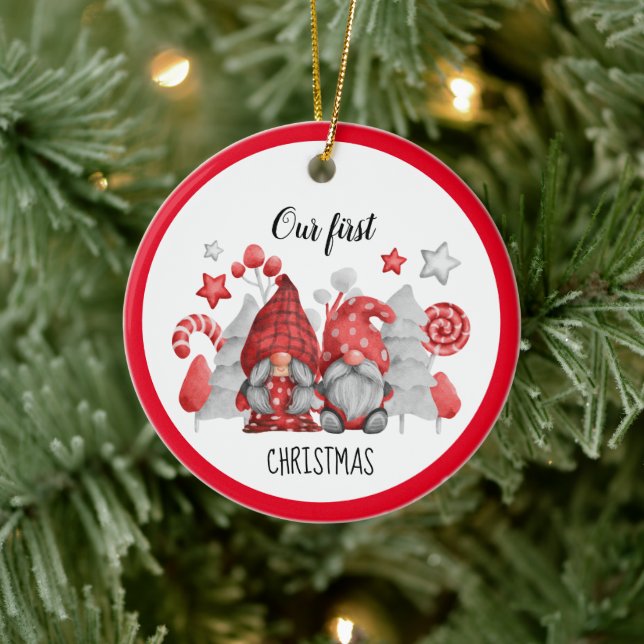 Ornement en céramique de Noël Gnomes (Arbre)