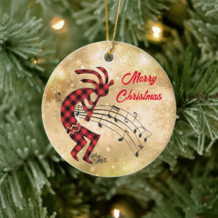 Ornement en céramique de Noël Kokopelli