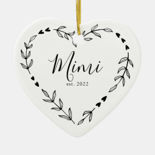 Ornement en céramique de Noël Mimi Année d'établis